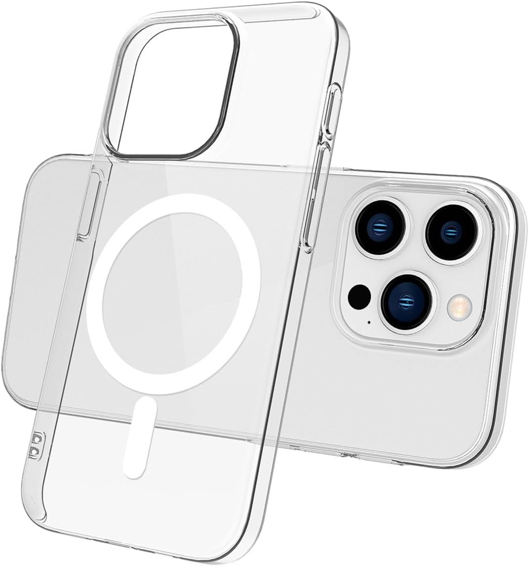 iPhone 15 Pro ile Uyumlu Zore Porto MagSafe ile Uyumlu Şeffaf Sararma Önleyici Darbeye Dayanıklı İnce Kılıf – Şeffaf - Görsel 3