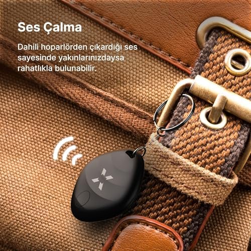 Xenon Smart Air Tag Akıllı Bluetooth Takip Cihazı Anahtar Çanta Bavul ve Evcil Hayvan için Kayıp Eşya Bulucu Uzun Pil Ömürlü IOS Uyumlu (Siyah) X6605 - Görsel 3