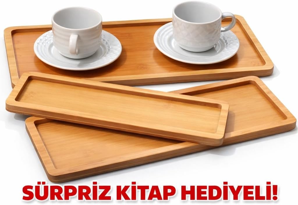 3'lü Bambu Sunum Tepsisi