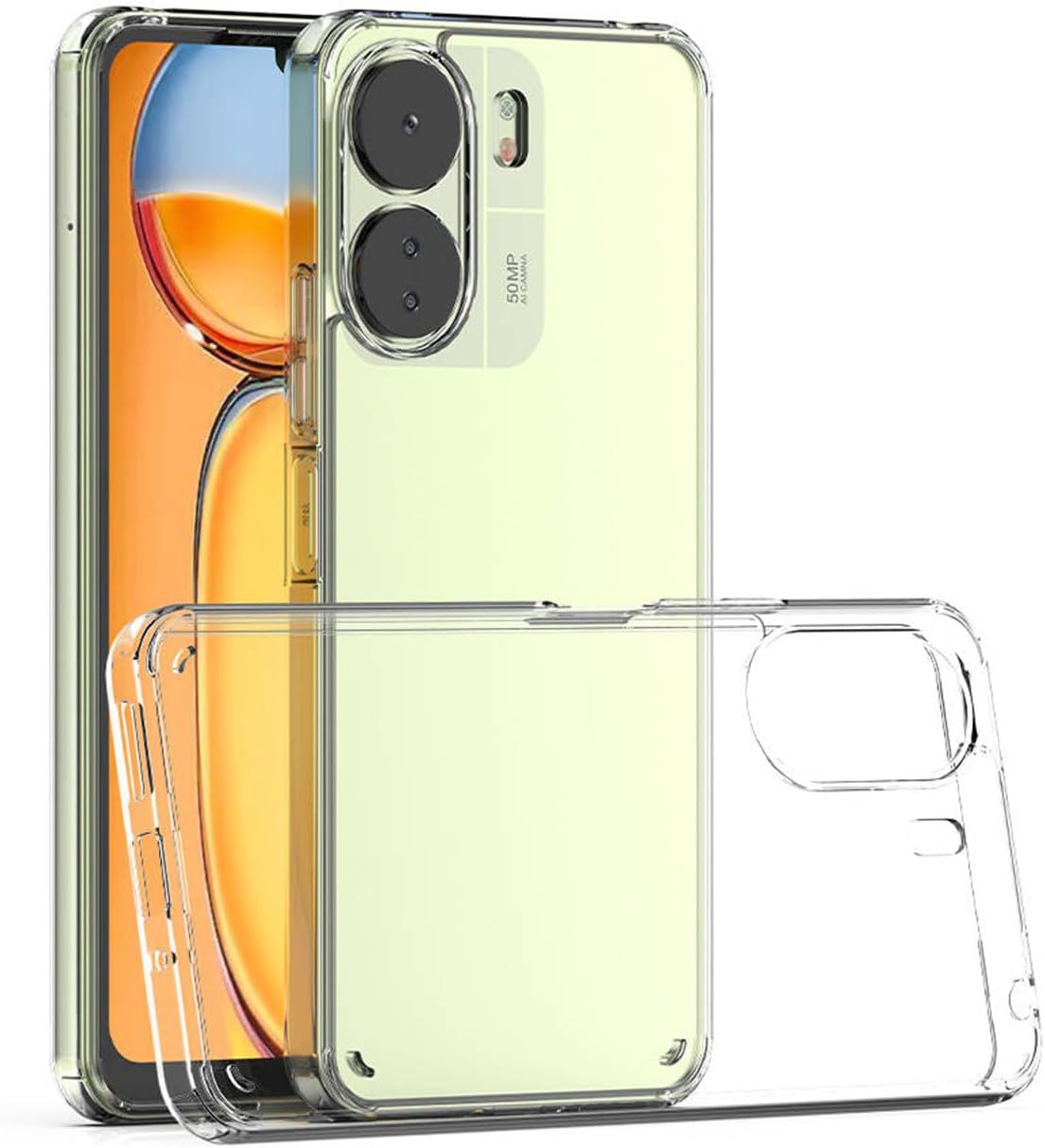 Xiaomi Redmi 13C Kapak 1mm Süper Silikon Şeffaf Kılıf