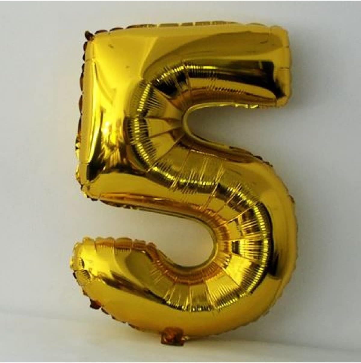 5 Rakamlı 16 İnç Gold Renk Folyo Balon 36 CM (Altın)