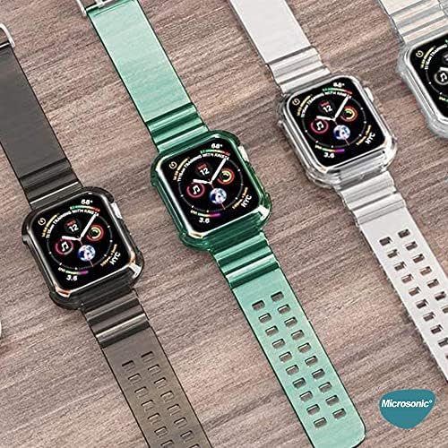 Alternative view of Apple Watch Series 3 38mm için Kordon Transparent Clear Band Yeşil