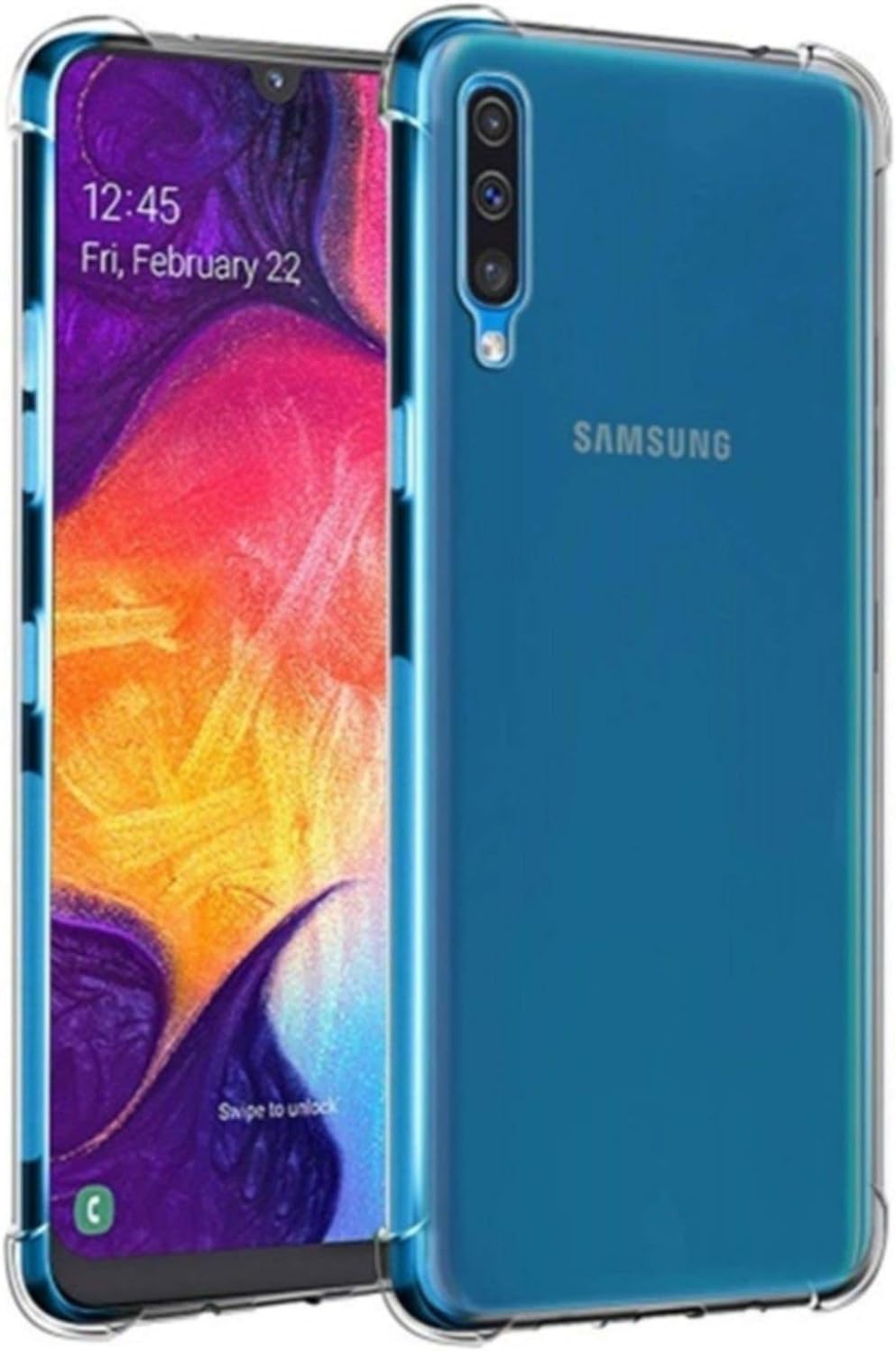 Galaxy A50 Şeffaf Airbag Antishock Köşe Korumalı Silikon Kılıf - Görsel 3