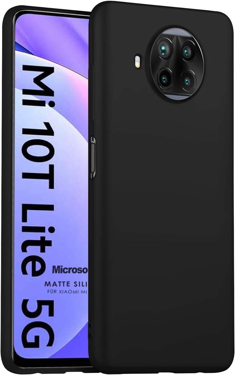 Matte Silicone Xiaomi Mi 10T Lite Kılıf Siyah - Görsel 3