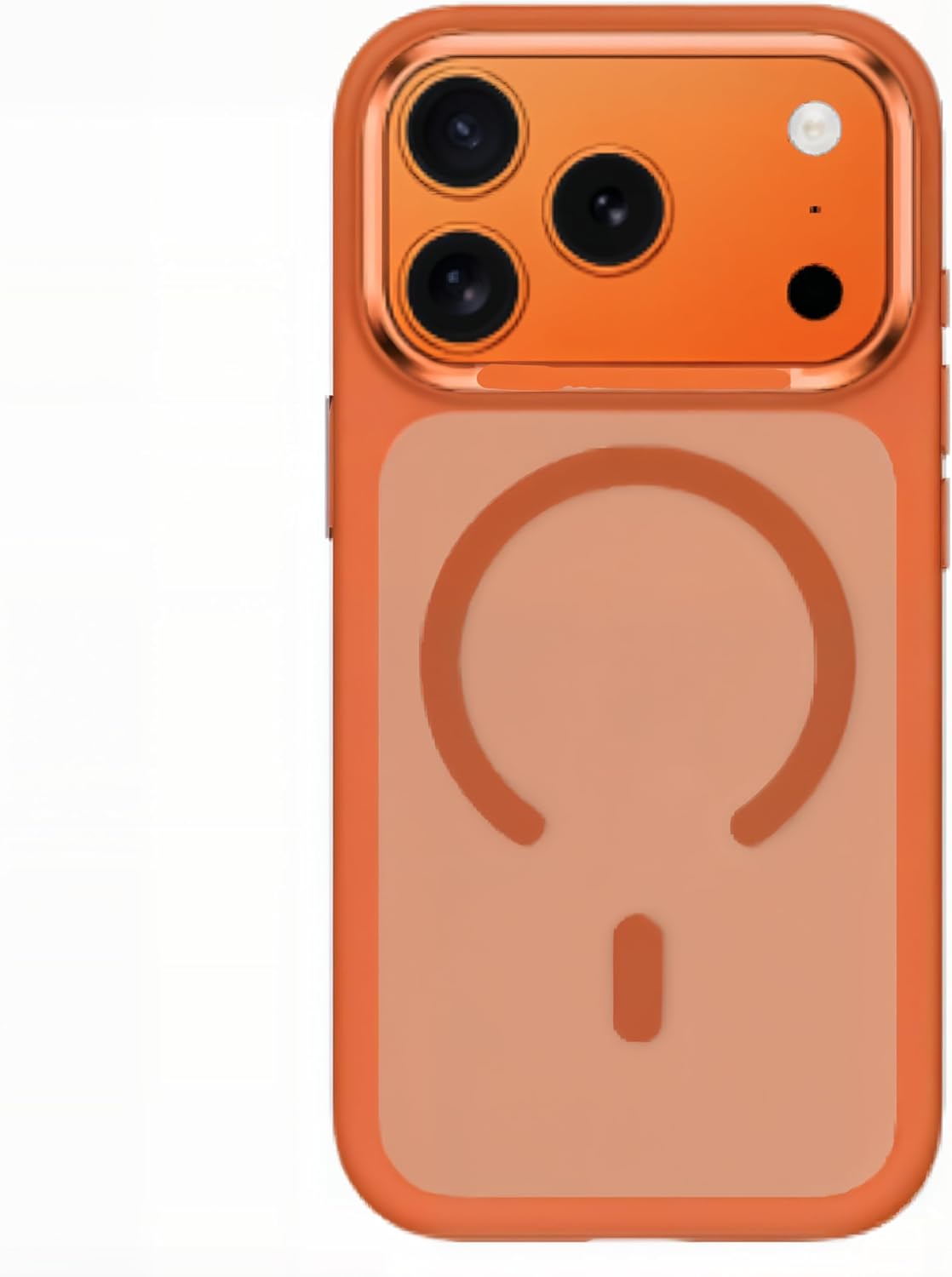 Alternative view of iPhone 17 Pro, Turuncu Çerçeveli Şeffaf Koruyucu Kılıf, Yüksek Kaliteli Telefon Koruma Silikon