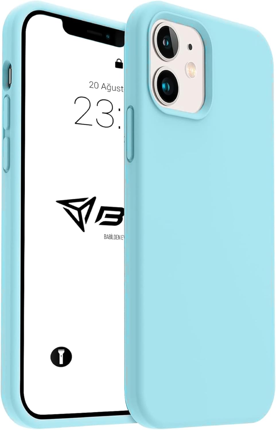 iPhone Kılıf İnce Sıvı Silikon 3 Katmanlı Tam Kaplamalı Yumuşak Jel Kauçuk Kılıf Kapak (Deniz Mavisi, iPhone 11) - Görsel 3