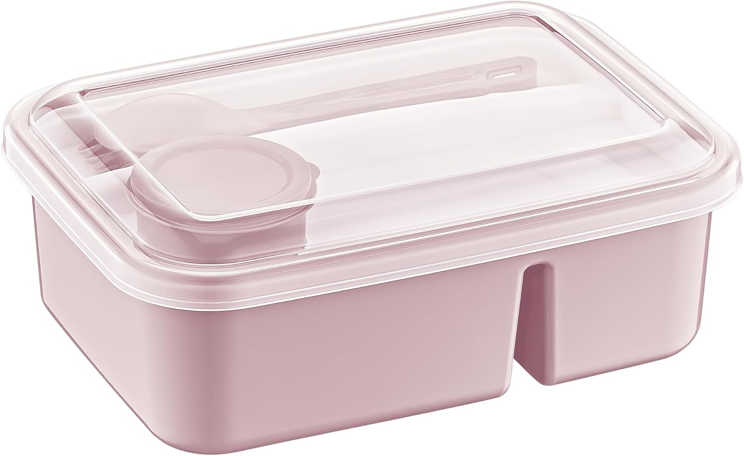 Alternative view of Hobby Life Lunch To Go 3 Bölmeli Beslenme Kabı – Sosluklu, Sızdırmaz Kapak, BPA İçermez, 920 ml + 40 ml (Pembe)