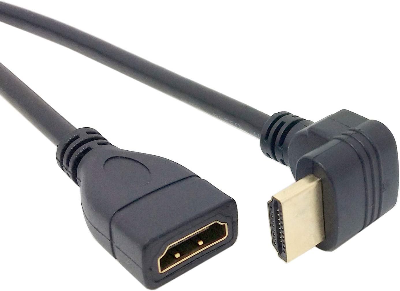 4666 Hdmi Dişi Erkek Uzatma 90 Derece Dirsek Kablosu 0.5 Metre