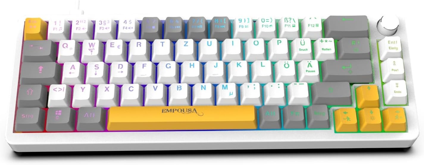 IKG-457 EMPOUSA RED SWITCH RGB KABLOLU MEKANIK GAMING KLAVYE-BEYAZ - Görsel 3