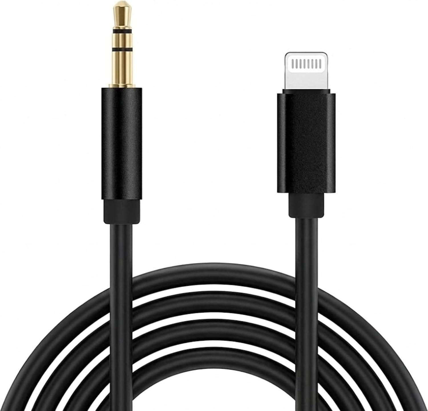 Hadron Lightning to 3.5mm Aux Ses Kablosu, 1 Metre, Apple iOS Uyumlu Dönüştürücü (Siyah) - Görsel 2