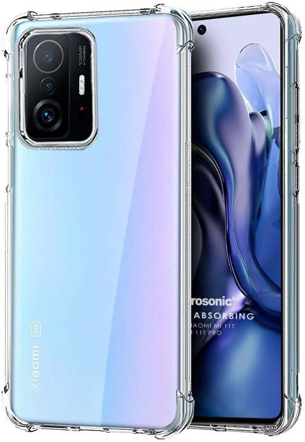 Alternative view of Xiaomi Mi 11T Pro için Kılıf Shock Absorbing Şeffaf [Mi 11T Pro ile Uyumlu Kılıf - Şeffaf]