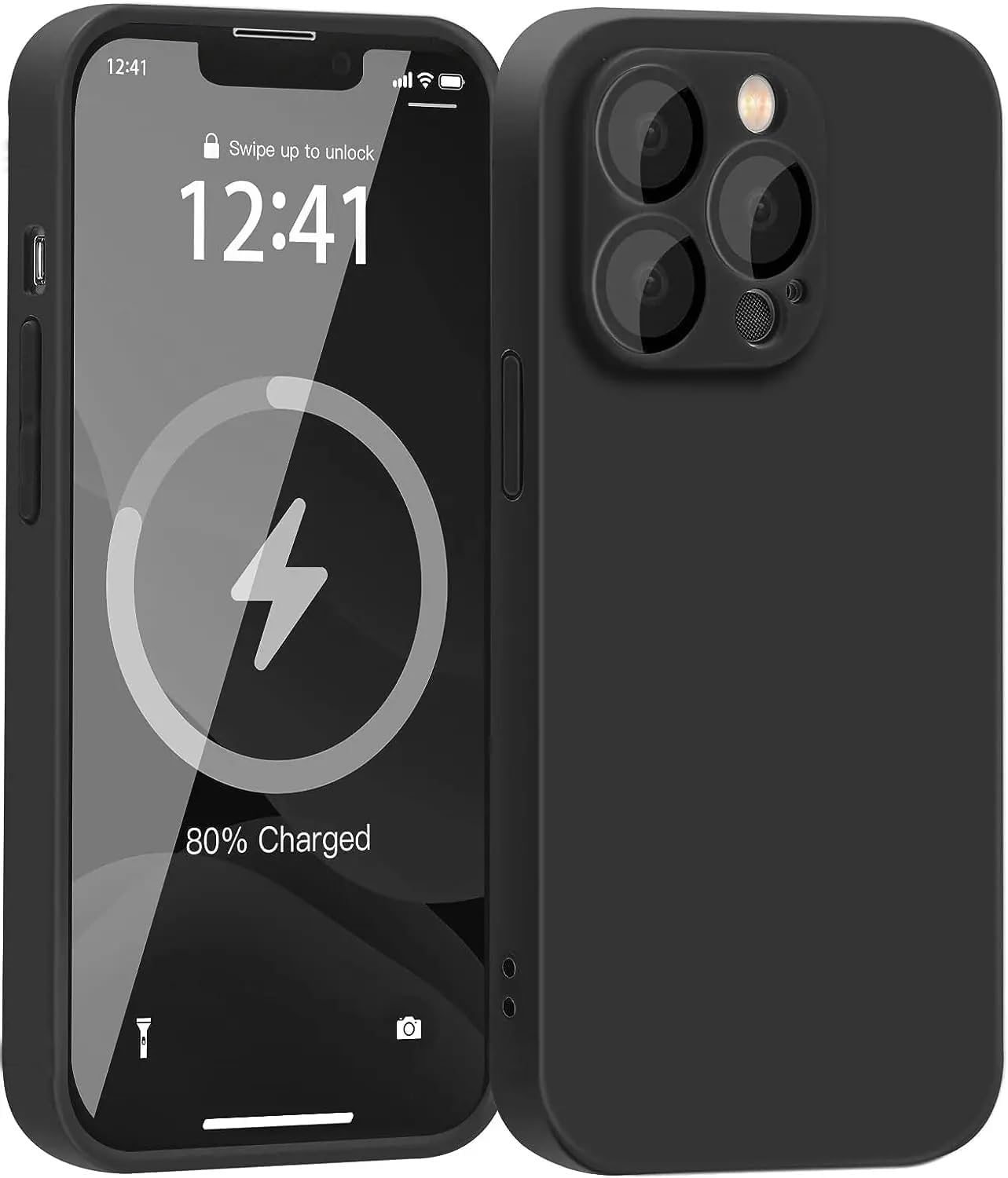 Alternative view of iPhone 14 Pro Max Uyumlu Kamera Korumalı Silikon Kılıf - Soft ve Pürüzsüz Dış Yüzey, Ultra İnce, Esnek Arka Kapak - Siyah