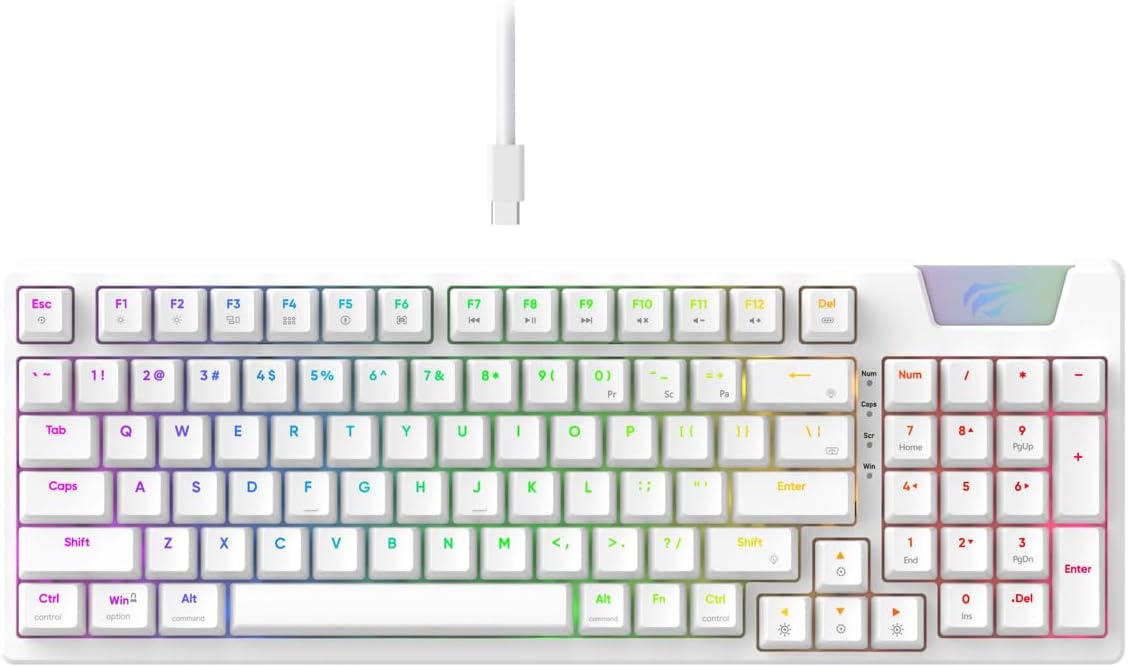 KB885L RGB Backlit Gaming Mekanik Klavye Beyaz
