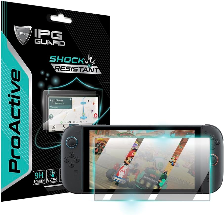 Alternative view of Nintendo Switch 2 7.9 Inch Ekran için 9H Nano IPG ProActive Ekran Koruyucu, Pürüzsüz Cam Bitiş, Ultra Duyarlı Dokunmatik Hassasiyet, Darbeye Dayanıklı