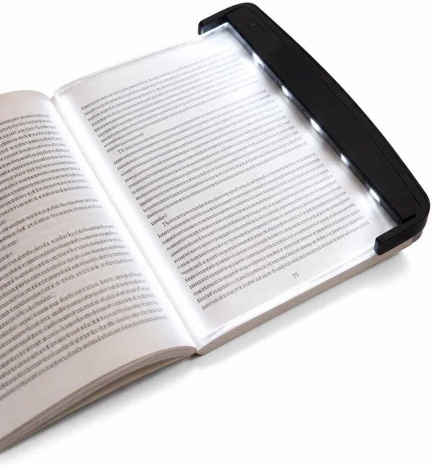Busstier LED Kitap Okuma Işığı, Kitap Arasına Yerleştirilebilir İnce Okuma Lambası, Gece Okuma ve Seyahat İçin Taşınabilir Aydınlatma Paneli