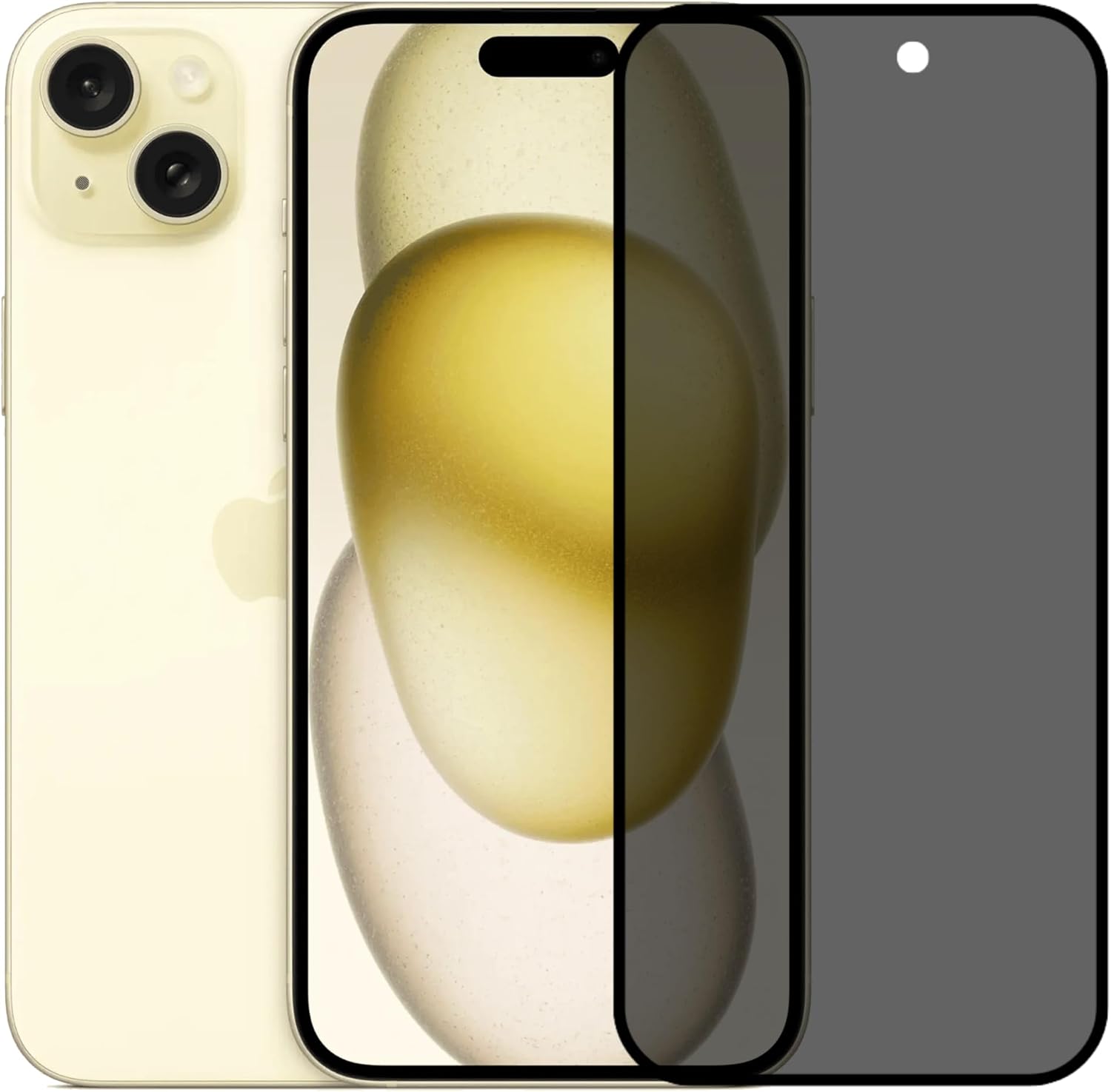 Alternative view of Tam Kaplayan Hayalet Parmak İzi Bırakmayan Safir Ekran Koruyucu Cam, iPhone 15 İle Uyumlu