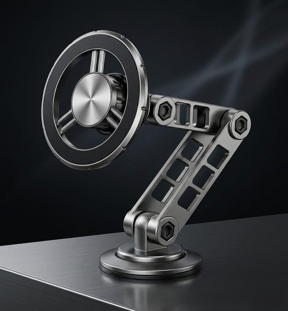 MAGNETİC VE MIKNATISLI ALAŞIMLI İÇERİĞİNDEKİ METAL APARATLARLA TÜM CEP TELEFONLARINA UYUMLU MAGSAFE İLE UYUMLU ARAÇ İÇİ, MASA ÜSTÜ VE HER ZEMİNE UYGUN METAL TELEFON TUTUCU G198 - Görsel 3