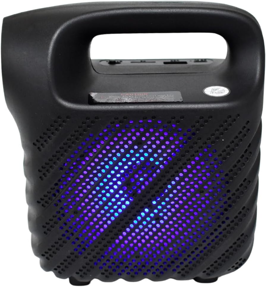 GTS1525 RGB Işıklı 4 inç Taşınabilir Bluetooth Hoparlör FM Radyo Parti Hoparlörü Acil Durum Feneri - Görsel 3