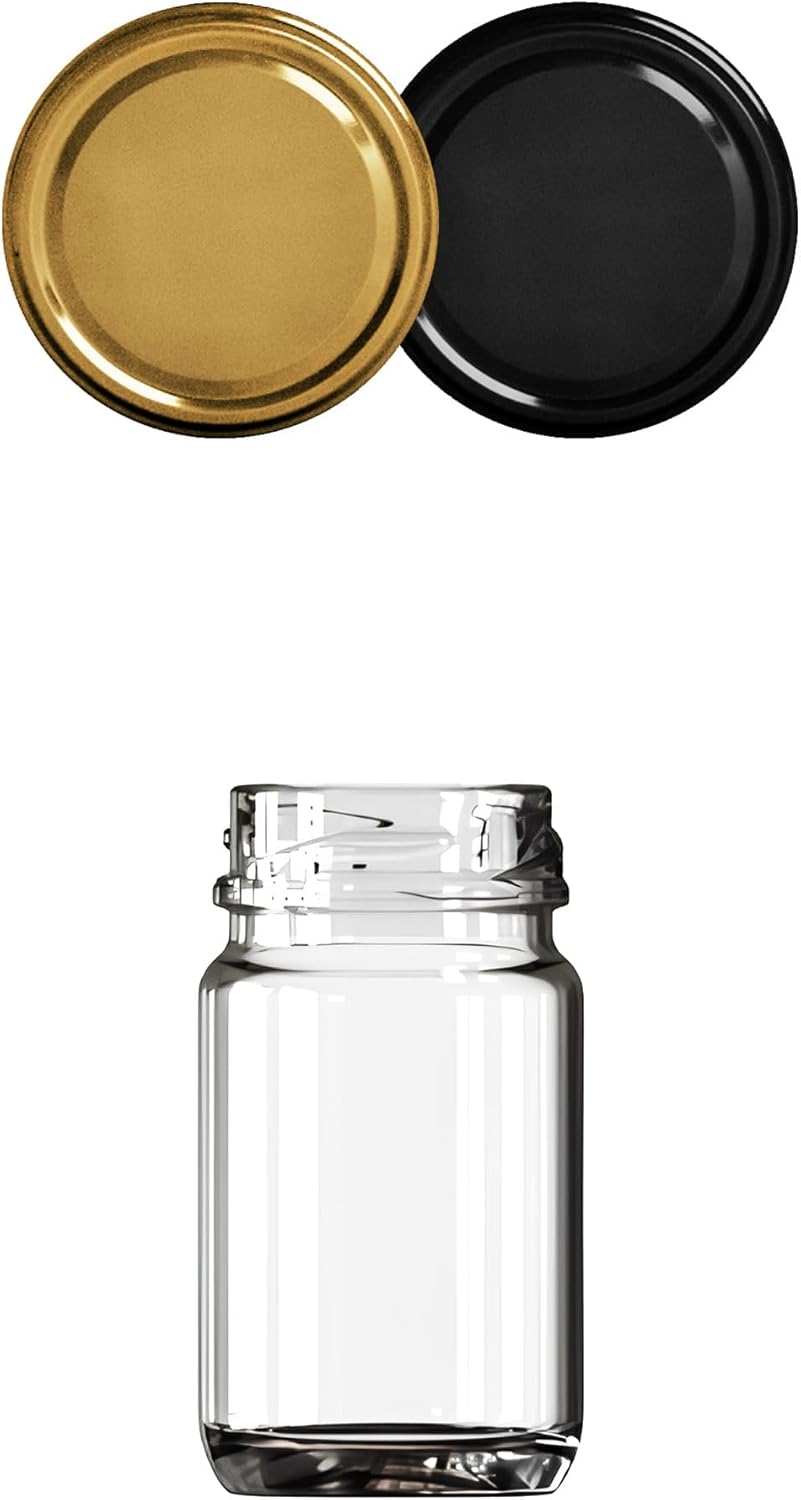 Alternative view of 67 ml Metal Kapaklı Shot Şişesi 67 Cc Şeffaf Küçük Kavanoz 20 Adet (Altın/Gold)