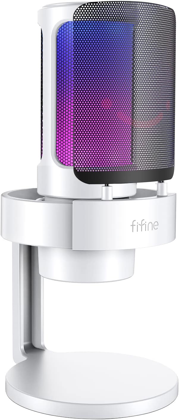 Ampligame A8 Beyaz USB Mikrofon Oyuncu Bilgisayar Mikrofonu White - Görsel 3