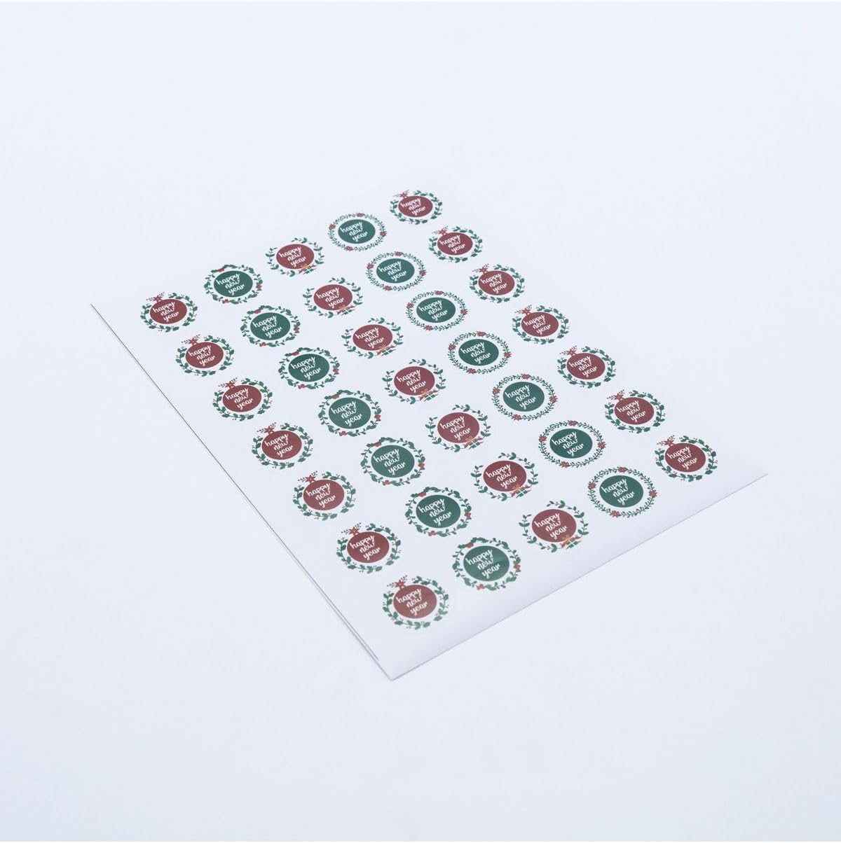 Sticker, Renkli Happy New Year, 3 Cm, 350 Adet