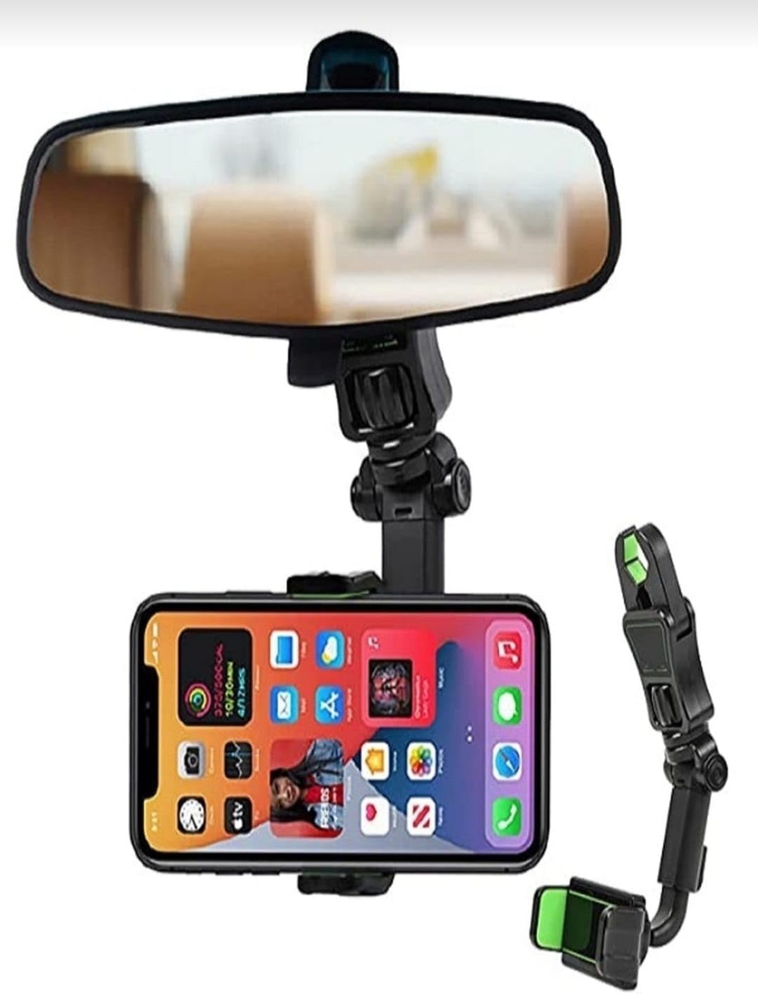 Alternative view of Evrensel Çok Fonksiyonlu 360 Derece Dönebilen Cep Telefonu Tutacağı Araba Dikiz Aynası Tutacağı
