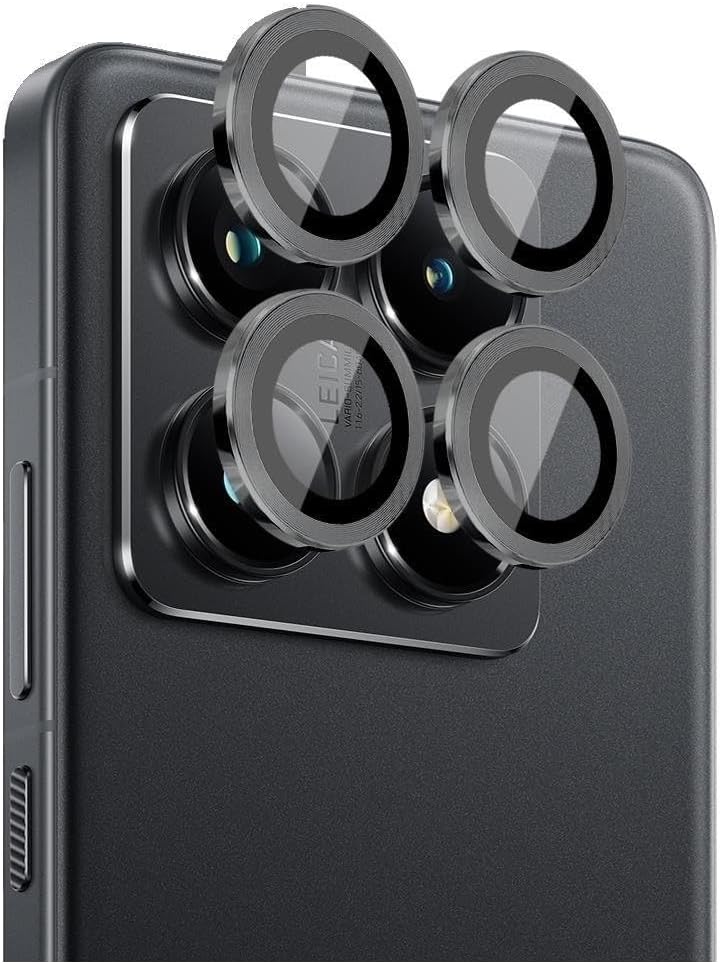 Alternative view of Xiaomi Redmi Note 14 Pro Kamera Lens Koruyucu Cam Filmi – Safir (Sapphire) | Üstün Koruma & Maksimum Şeffaflık (Siyah (Black))
