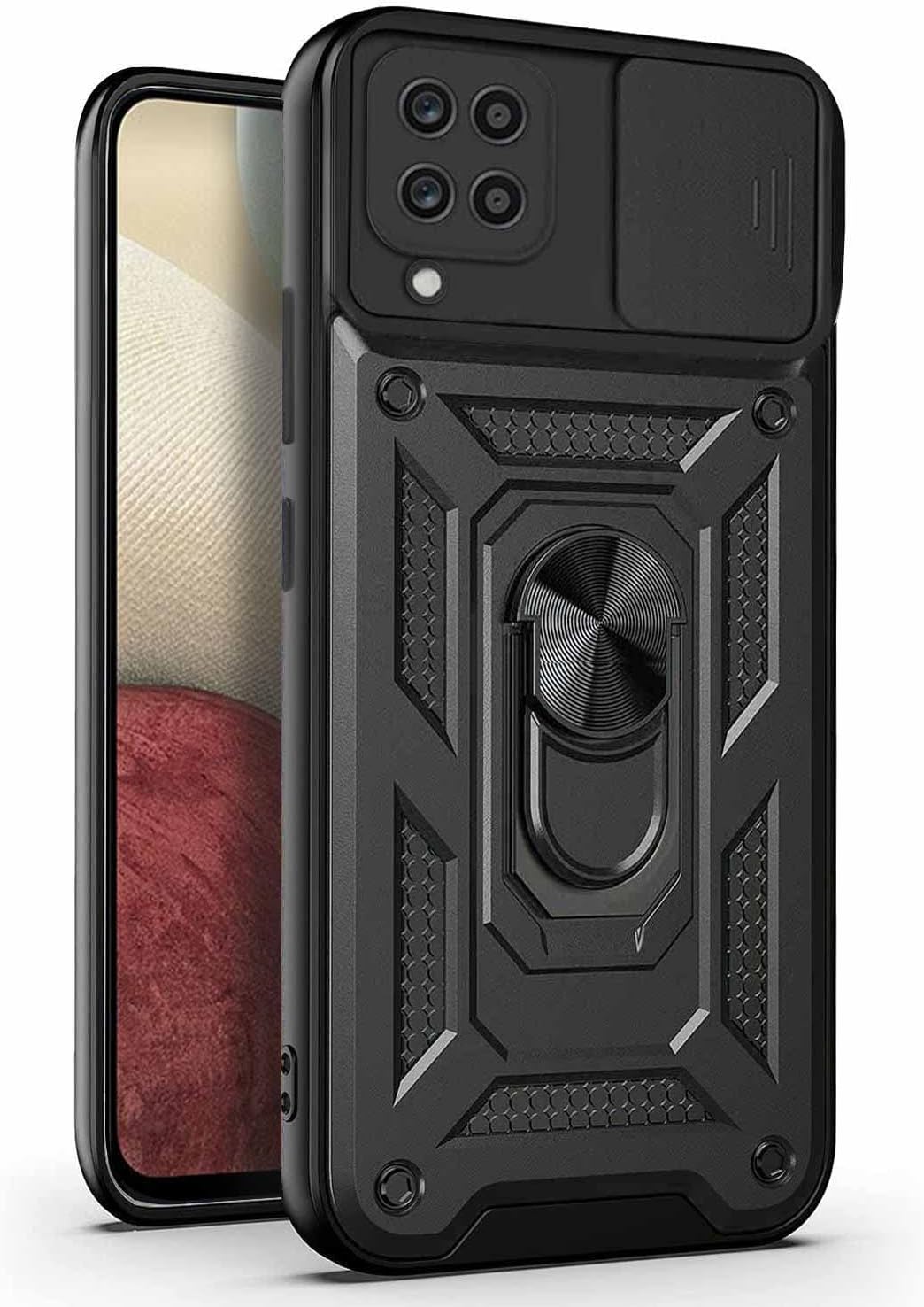 Alternative view of Galaxy A12 için Kılıf Impact Resistant Siyah [Galaxy A12 ile Uyumlu Kılıf - Siyah]