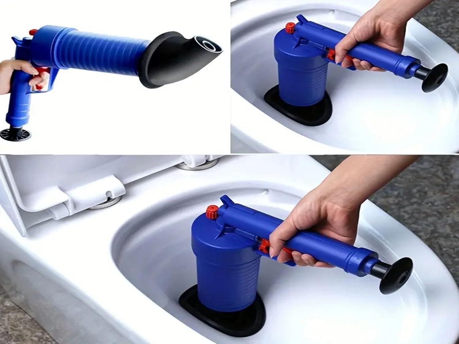 Monte Lua Yüksek Hava Basınçlı Gider Açma Aparatı, Mutfak Lavabo Banyo Tuvalet Klozet Tıkanıklığı Yüksek Hava Basınçlı Gider Açma Drenaj Pompa Makinesi