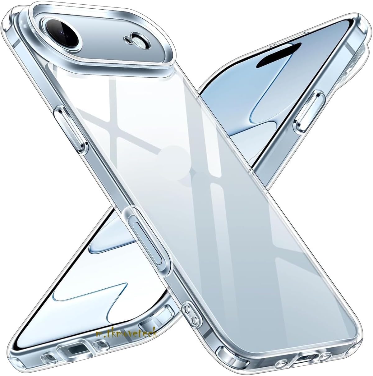 - iPhone 17 Air ile uyumlu Apple Kılıf Kamera Çıkıntılı Korumalı Yumuşak Şeffaf Silikon Renksiz Kapak