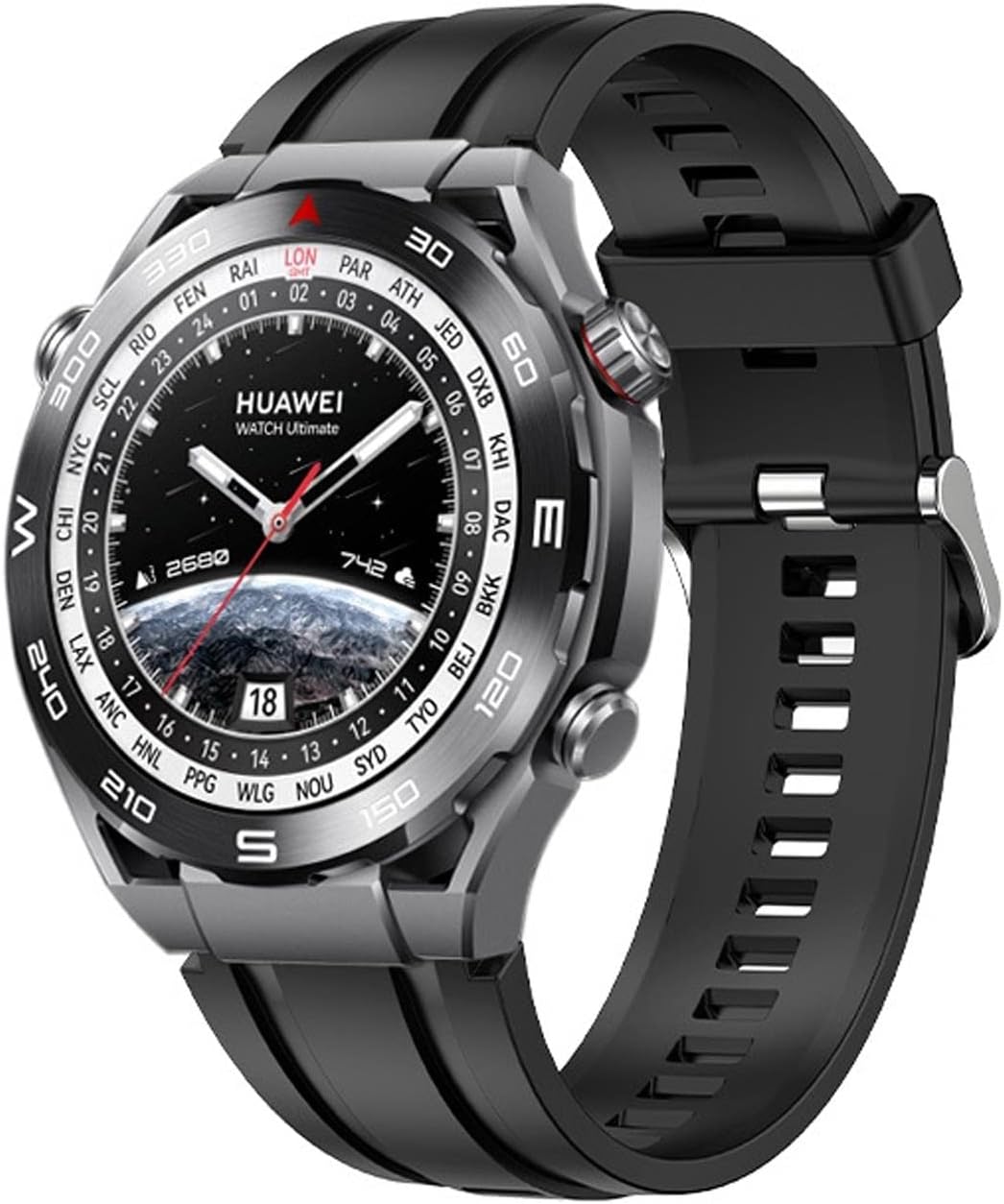 Alternative view of Watch Ultimate 2 için Kordon, için Silicone Sport Band Siyah [Watch Ultimate 2 ile Uyumlu Kordon - Siyah]