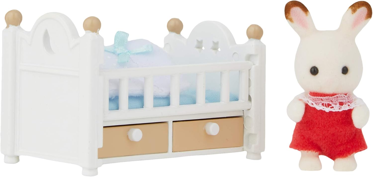 Sylvanian Families 5017 Çikolata Tavşan Bebek Yataklı - Bebek Evi Oyun Seti - Görsel 3