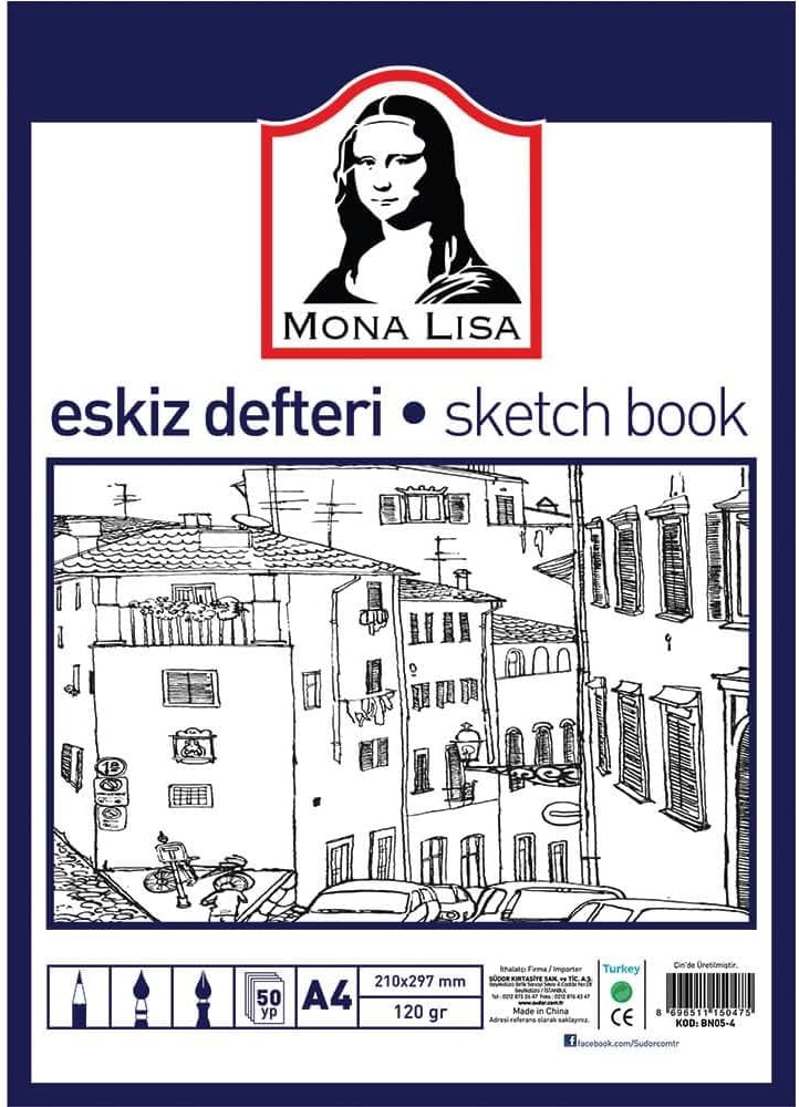 Mona Lisa Eskiz Defteri A4 120 gr 50 Yaprak BN05-4