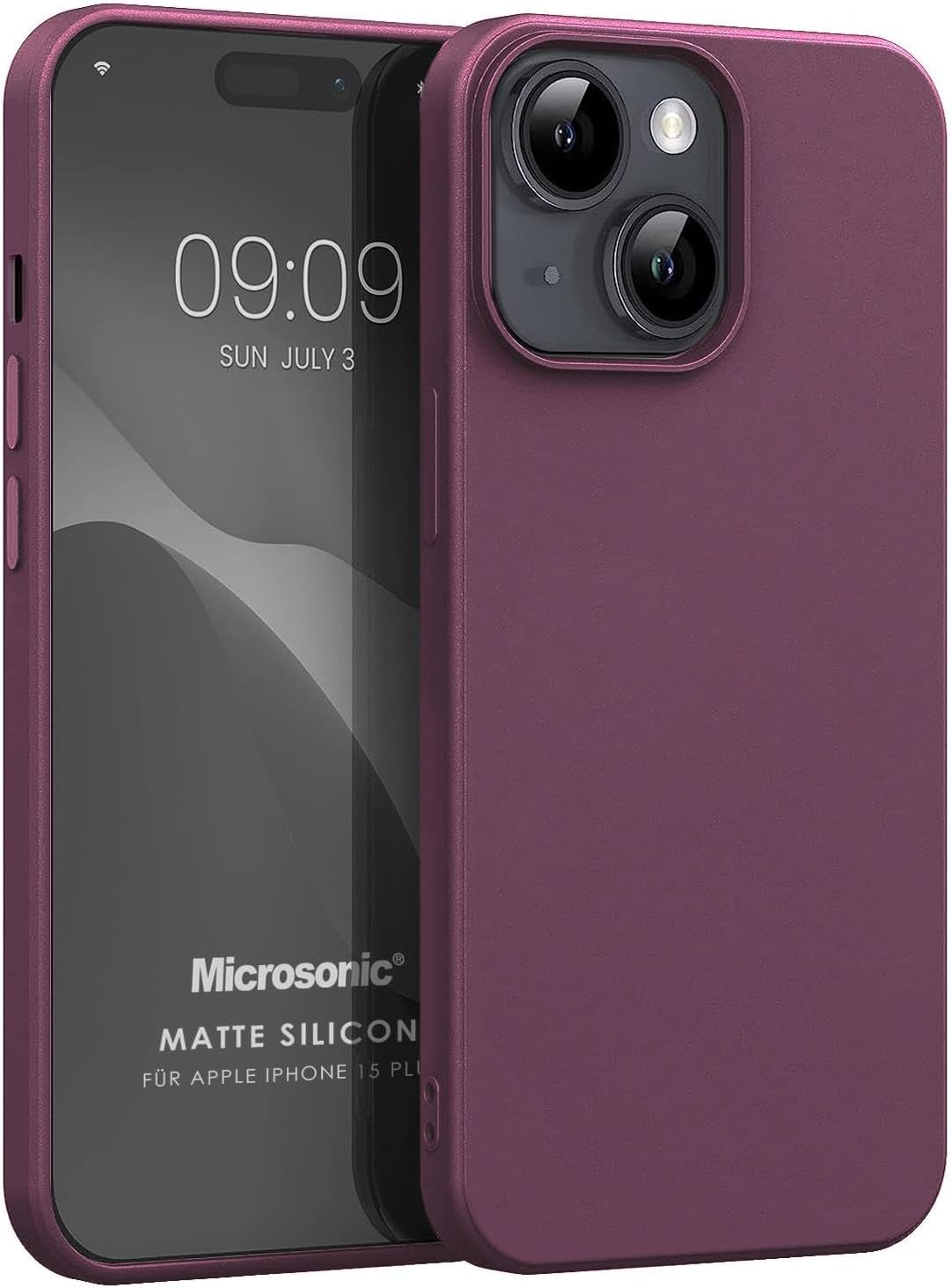 Alternative view of Kılıf Matte Silicone Apple iPhone 15 Plus için Mor [iPhone 15 Plus ile Uyumlu Kılıf - Mor]
