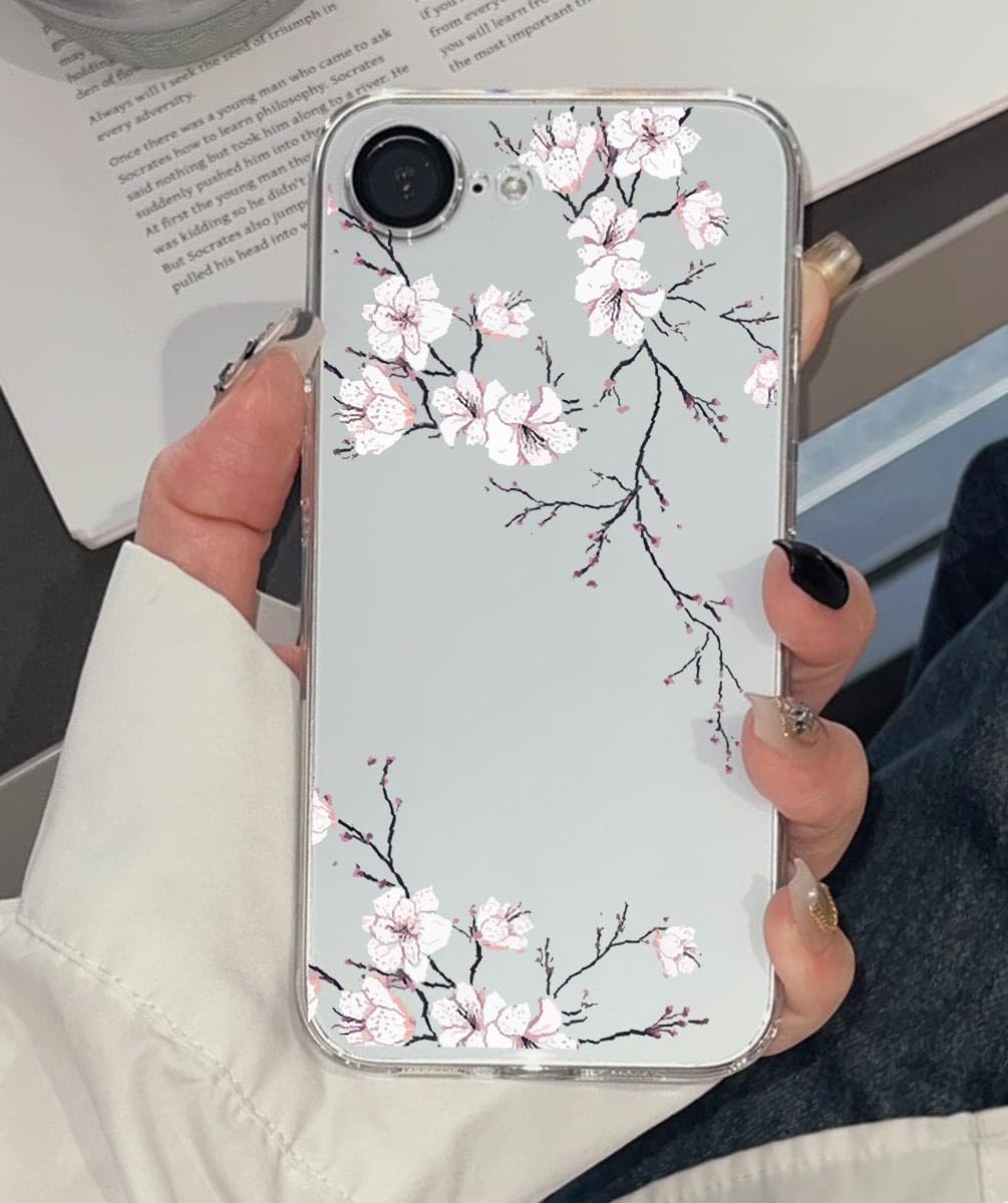 Alternative view of IPhone 16e ile Uyumlu SFF01 Şeffaf Desenli Telefon Kılıfı - İnce, Esnek, Darbe Önleyici Koruma, Şık ve Hafif Tasarım (kirazçiçeği)