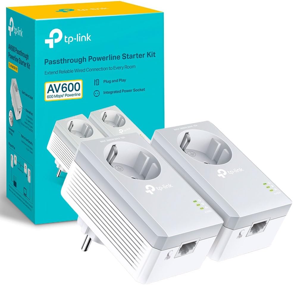 TL-PA4010PKIT, AV600 AC Güç Soketli Powerline Adaptör Başlangıç Kiti