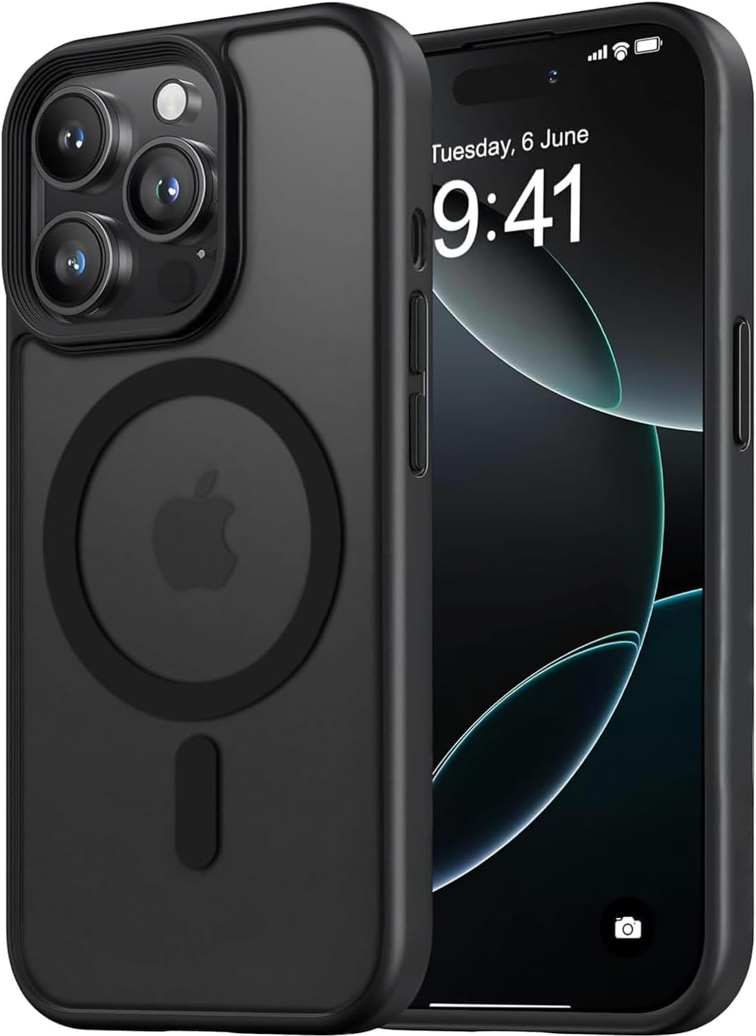 Alternative view of iPhone 15 için Magsafe ile Uyumlu Fusion Mat Serisi Kaliteli Orijinal Versiyon Kılıf Metal Tuş Takımı ve Ultra Güçlü Gerçek Mıknatıslar Şık Tasarım Kılıf (Siyah, 15)