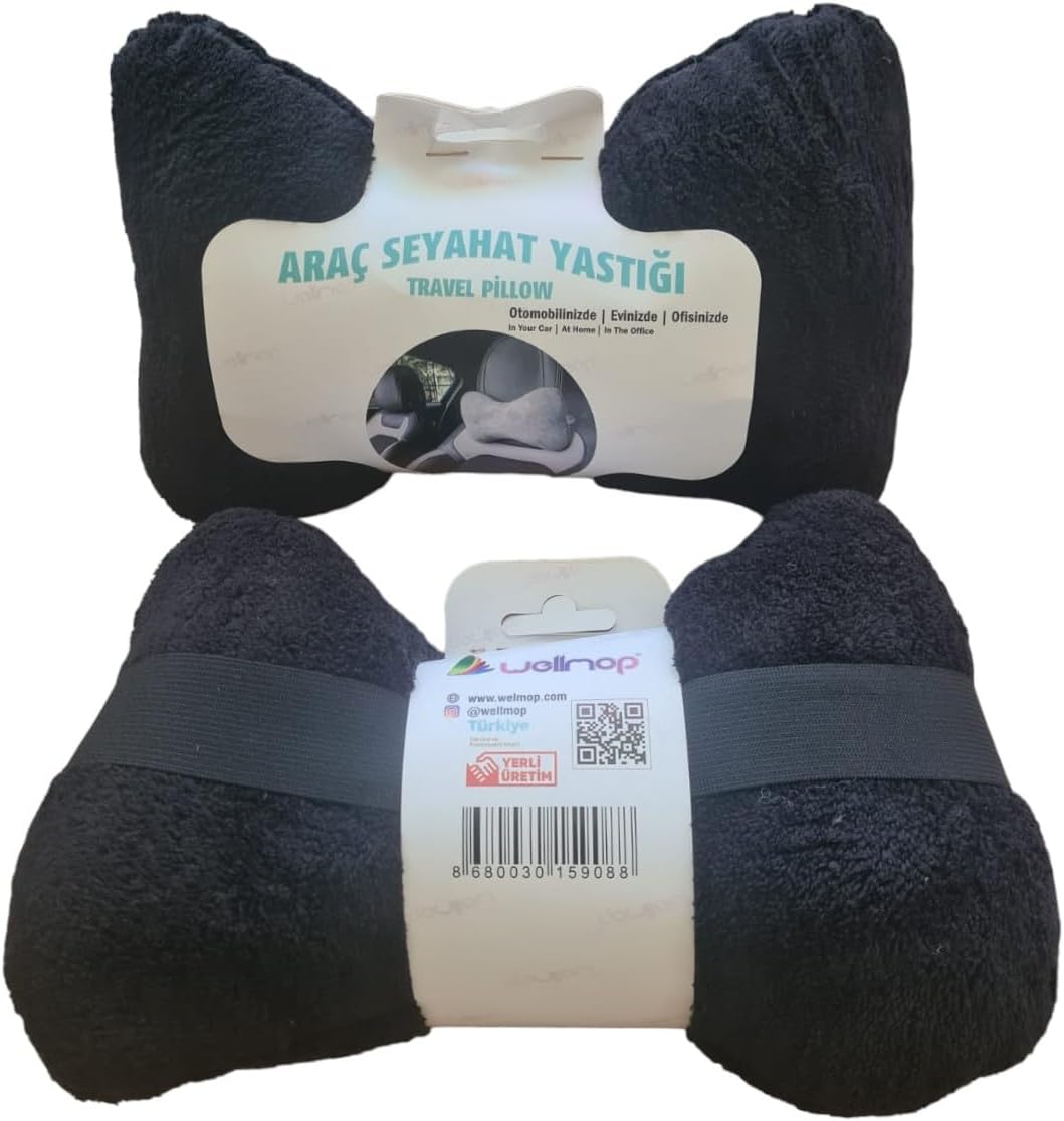 KEMİK BOYUN YASTIK 2'Lİ SİYAH