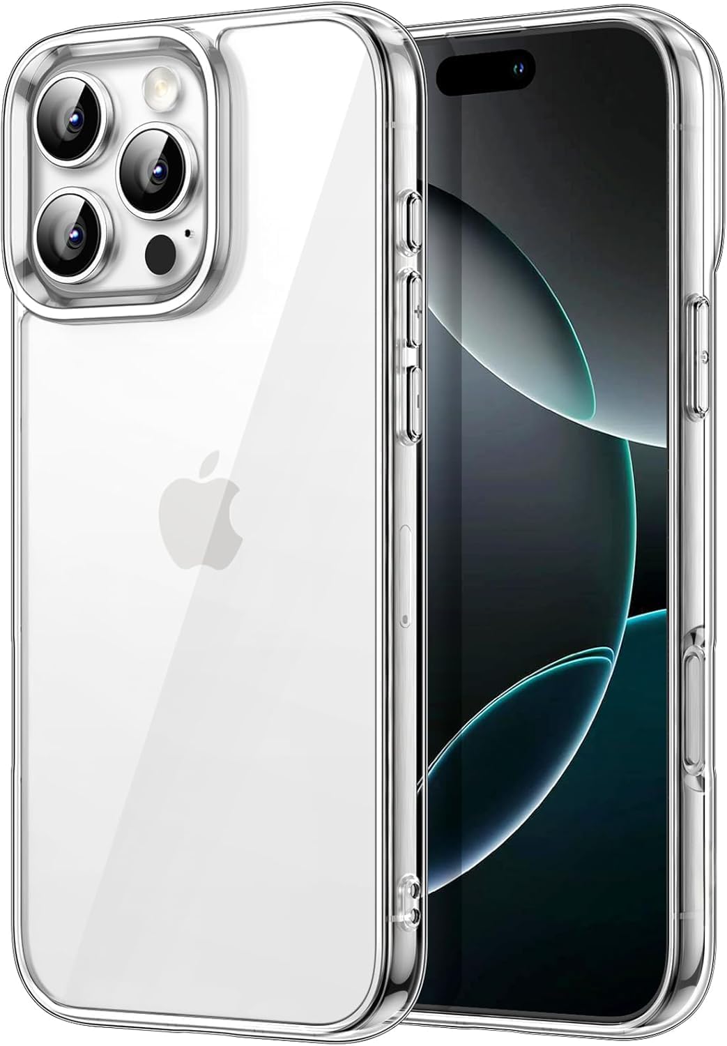 iPhone 13 ve 14 Kılıf 6.1" için Sert SARARMAZ Kılıf, İnce Şeffaf Kapak, Gerçekçi Tuş Hissi, Ahize/Hoparlör Filtreli, Kamera Yükseltili, BFA İÇERMEZ - Şeffaf - Görsel 2