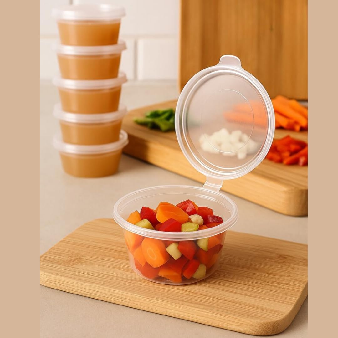 Jouis Saklama Kabı Sos 50 Adet 120 ml – 4 oz Kemik Suyu, İlik Suyu, Anne Sütü, Sos ve Püre Dondurucu Uyumlu Buzluk Kabı, Sızdırmaz Kapaklı (BPA İÇERMEZ - KALİTELİ) - Görsel 3