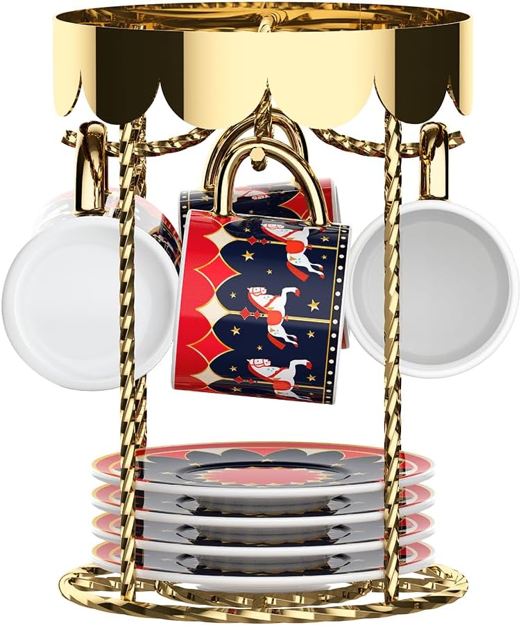 Alternative view of 4'lü Kahve Fincanı Ve Tabağı Seti "Carousel"