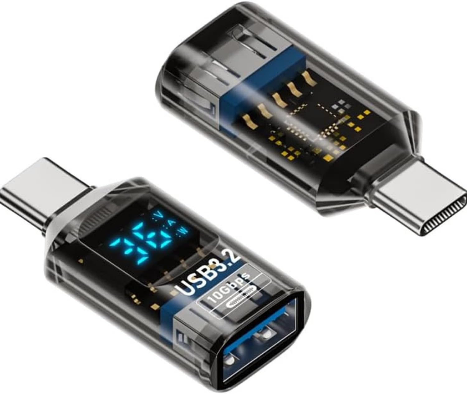 Revolution Type C to USB 3.2 Dönüştürücü 36W Hızlı Şarj 10Gbps Veri Transferi Dijital Ekran OTGGM - Görsel 3