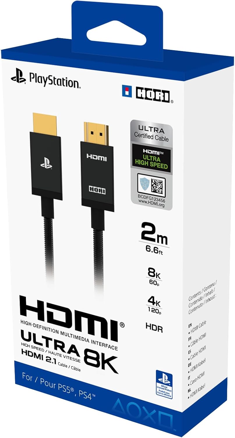 HORI Ultra High Speed HDMI Cable for PlayStation® 5 - Officially Licensed by - Görsel 2