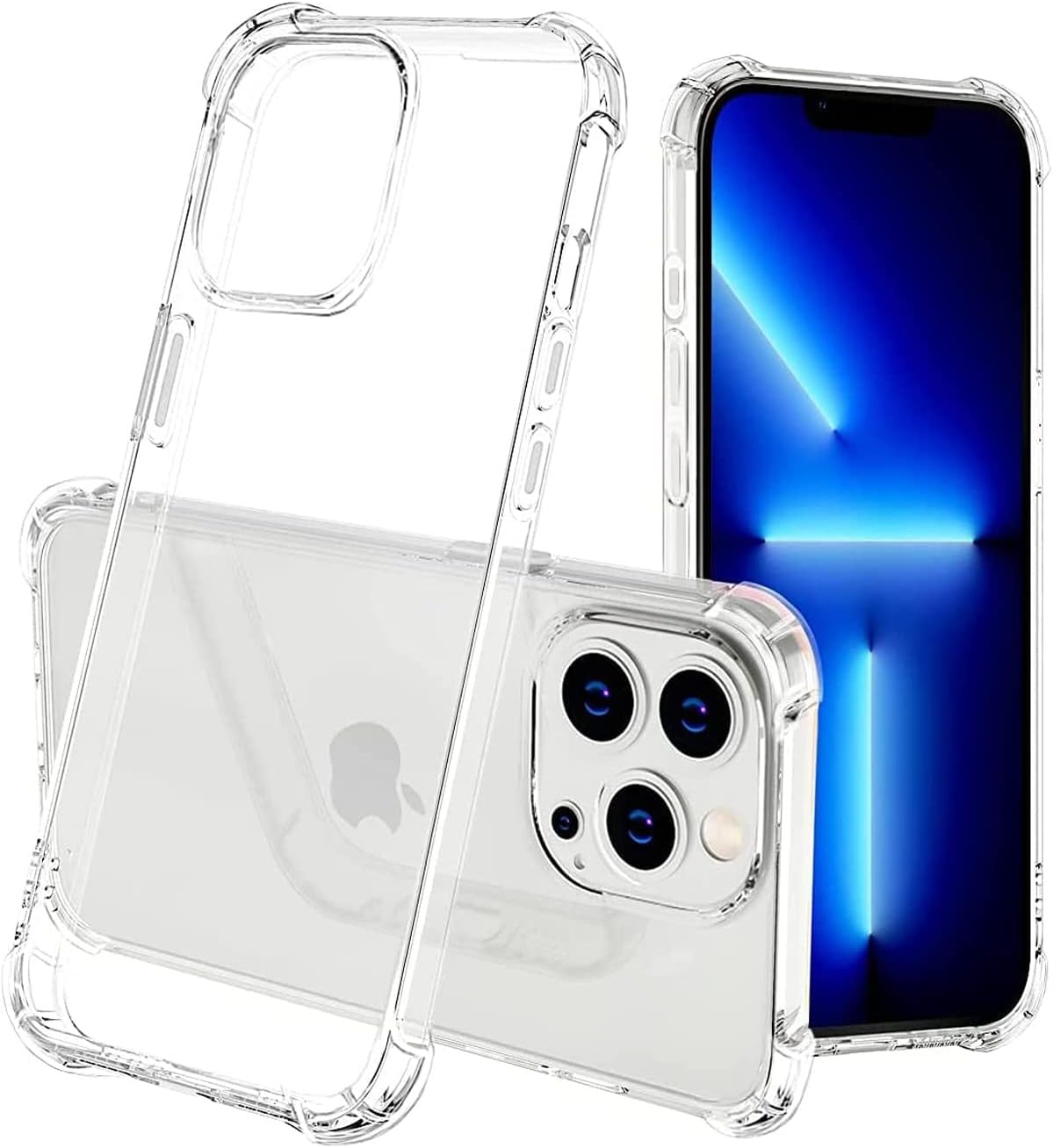 Apple iPhone 13 Pro Max ile uyumlu ile Uyumlu Kapak Şeffaf Airbag Antishock Köşe Korumalı Silikon Kılıf - Görsel 3