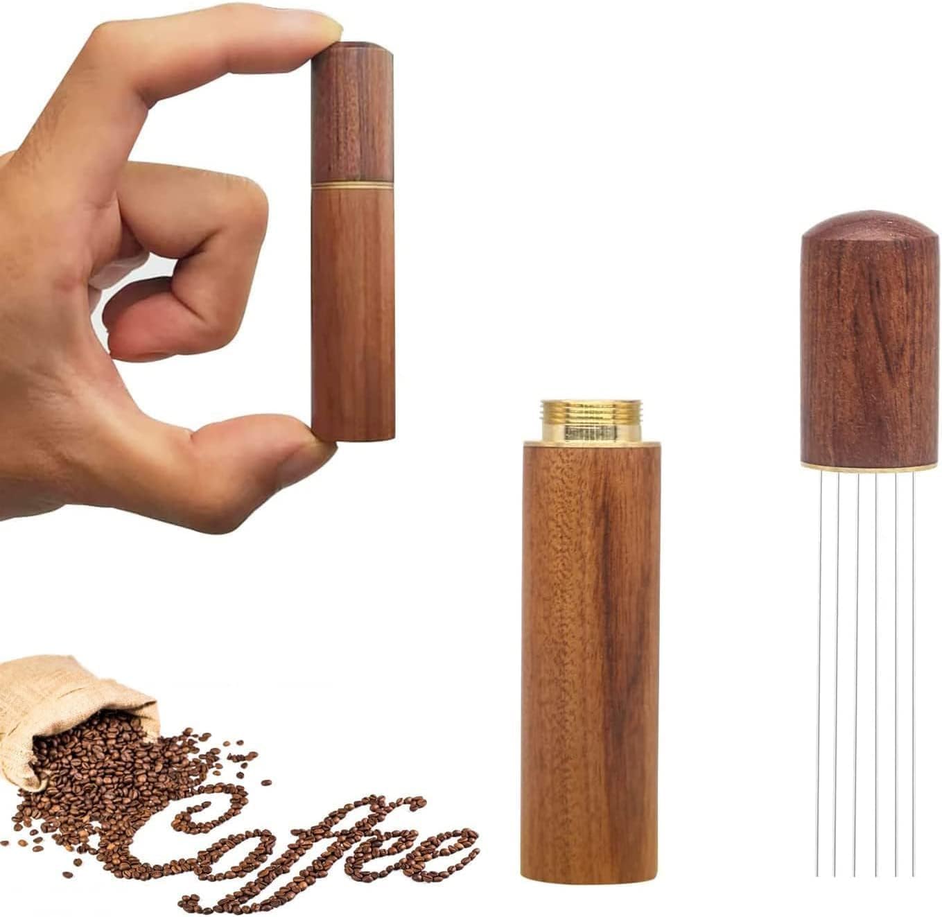 Alternative view of Aputue Espresso Kahve Karıştırıcı, Espresso Dağıtımı için Profesyonel Kahve Karıştırma WDT Aracı, El Tampers Karıştırma Aracı Doğal Ahşap Saplı İğne Tipi Dağıtıcı