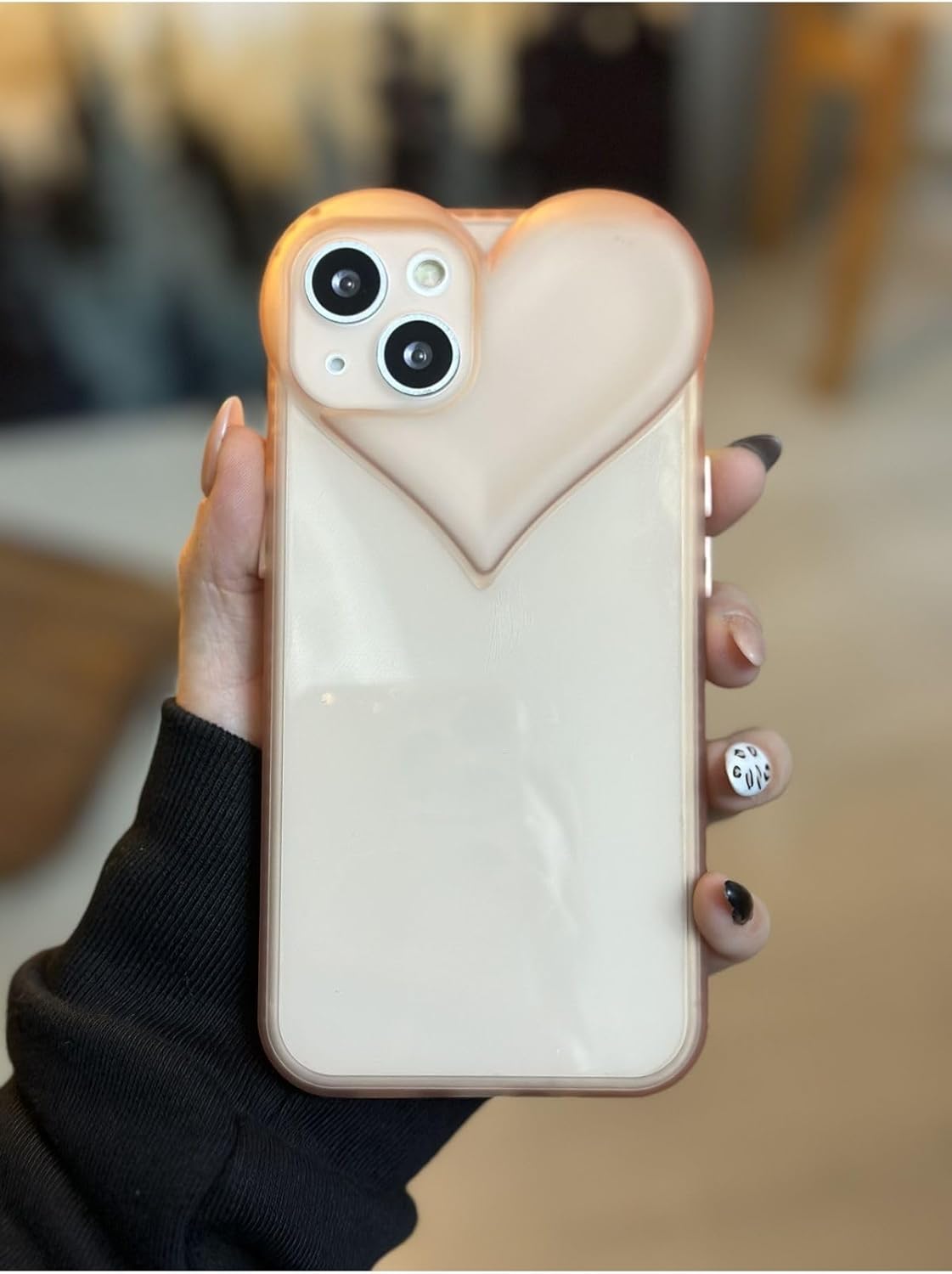 Iphone 13 Ve 14 ile Uyumlu Kalp Model Şeffaf Kılıf - Görsel 2