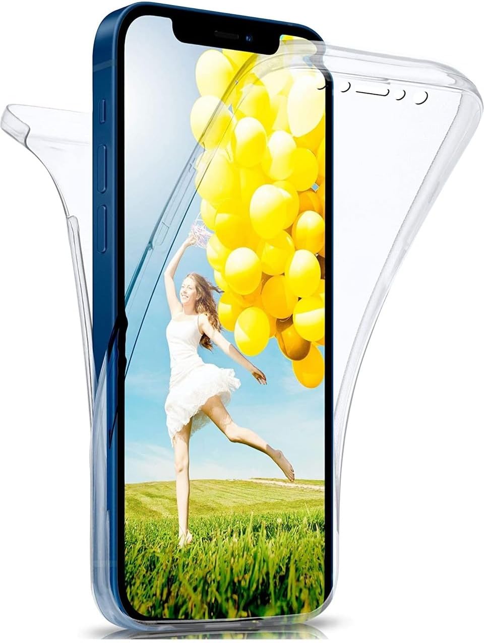 Alternative view of Apple iPhone 12/12 Pro uyumlu 360 Derece Koruyucu Ön Arka Şeffaf Silikon Kılıf, 6.1 inç