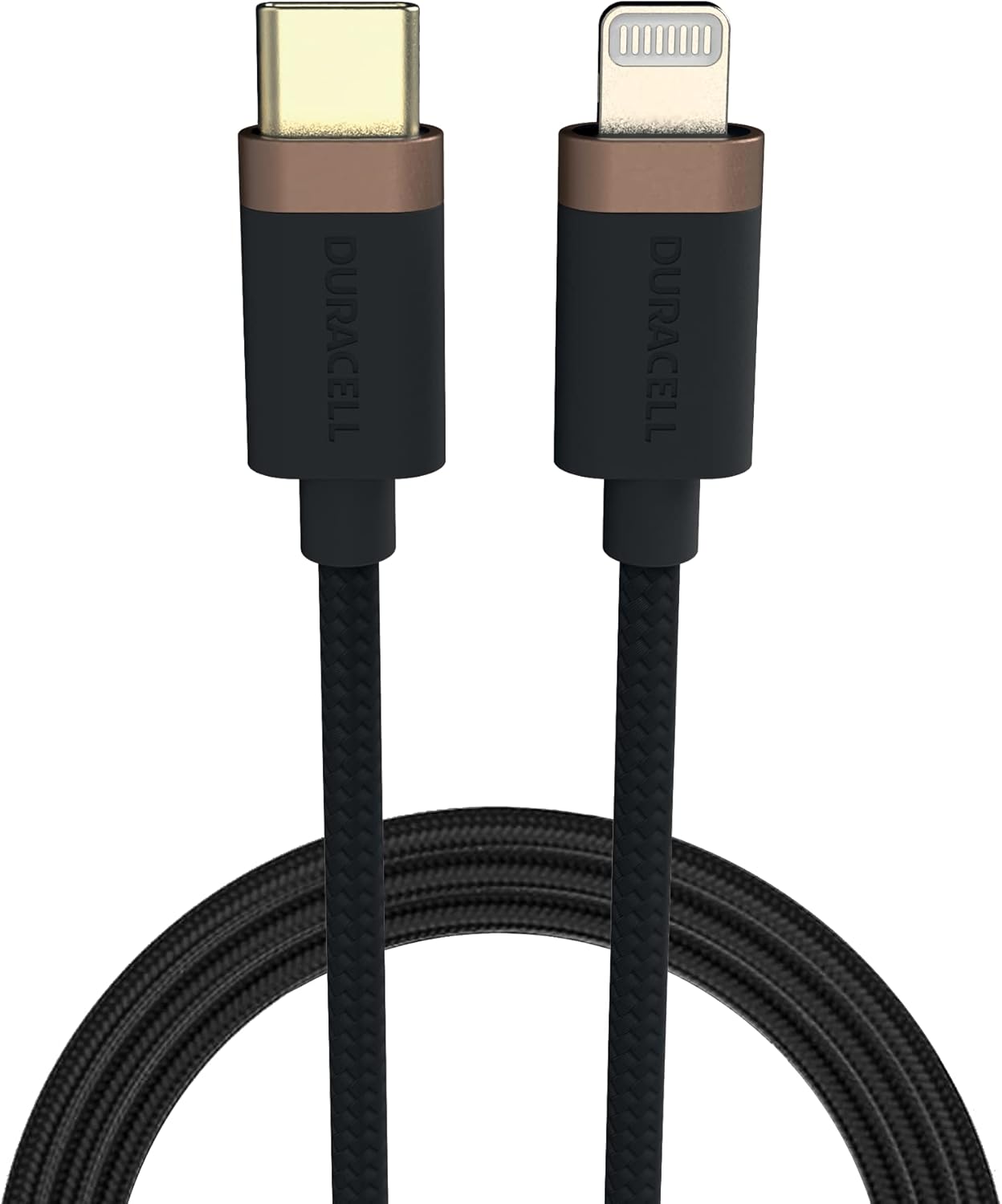 Alternative view of 1M USB-C to Lightning Braided Black