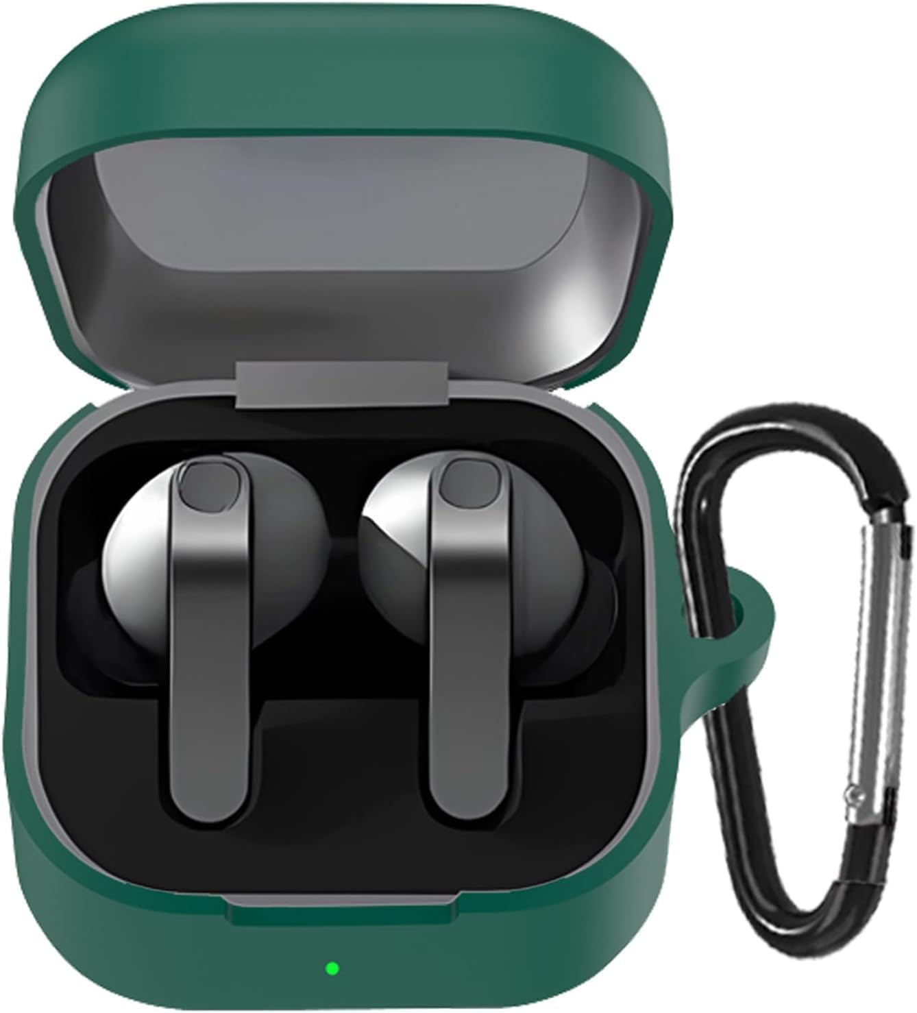 Galaxy Buds4 Pro/Buds 4 için Kulaklık Kılıfı Darbelere ve Çizilmeye Karşı Kasa Koruyucu Buds4 Kılıfı Tam Koruma Sağlayan Kalın Yapılı Taşıma Askılı Buds 4 Pro Koruma (Yeşil) - Görsel 3