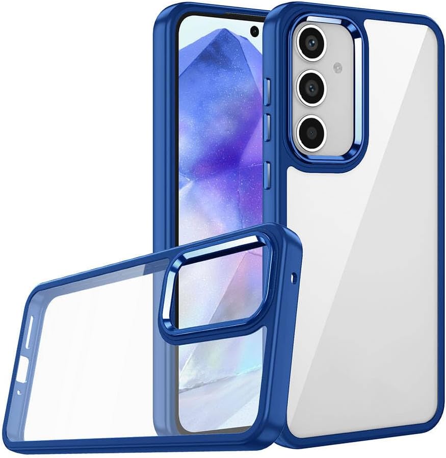 Alternative view of Galaxy A55 Kılıf Renkli Kenar Arkası Şeffaf Flora Silikon Kılıf